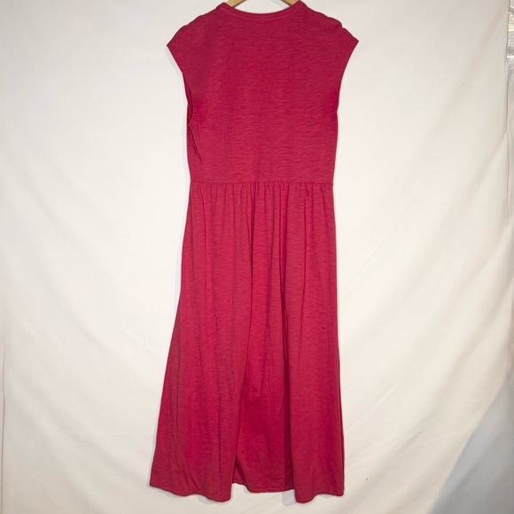 Boden Chloe Jersey V-Neck Sleeveless Midi Dress Terracotta Red Pink Size 8 - Picture 8 of 10